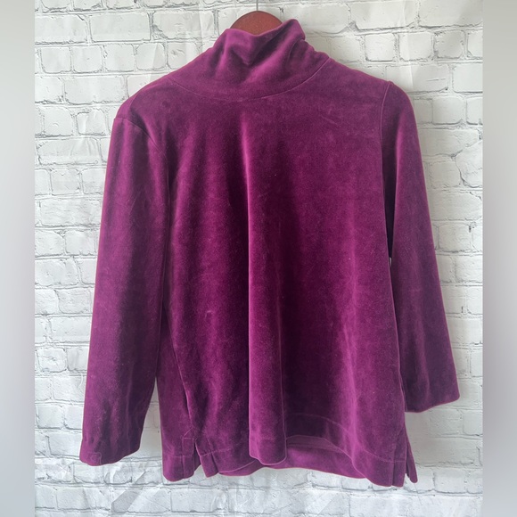 appleseeds petites dark purple sweatshirt size PL - Picture 2 of 5